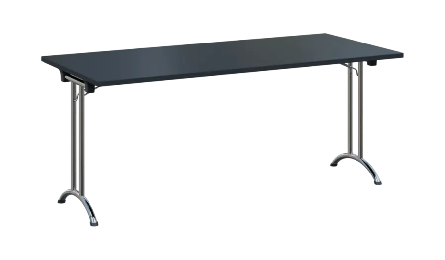 SLC 180 chrom skládací jednací stůl 1800x800, deska 25 mm, podnož chrom, deska antracit